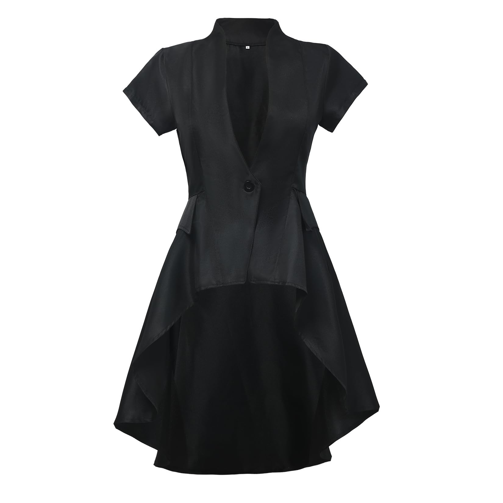 CAMDOM Damen Gothic Steampunk Frack Jacke Renaissance viktorianischer Vamp Wasserfall Weste Tops