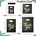 NBEADS 200 Pcs 4 Sizes Thank You Bags, Black Thank You Merchandise Plastic Shopping Boutique Bags with Handles Retail Bags Bulk Die Cut for Small Business Clothes, Boutique, Party, Stores Retail