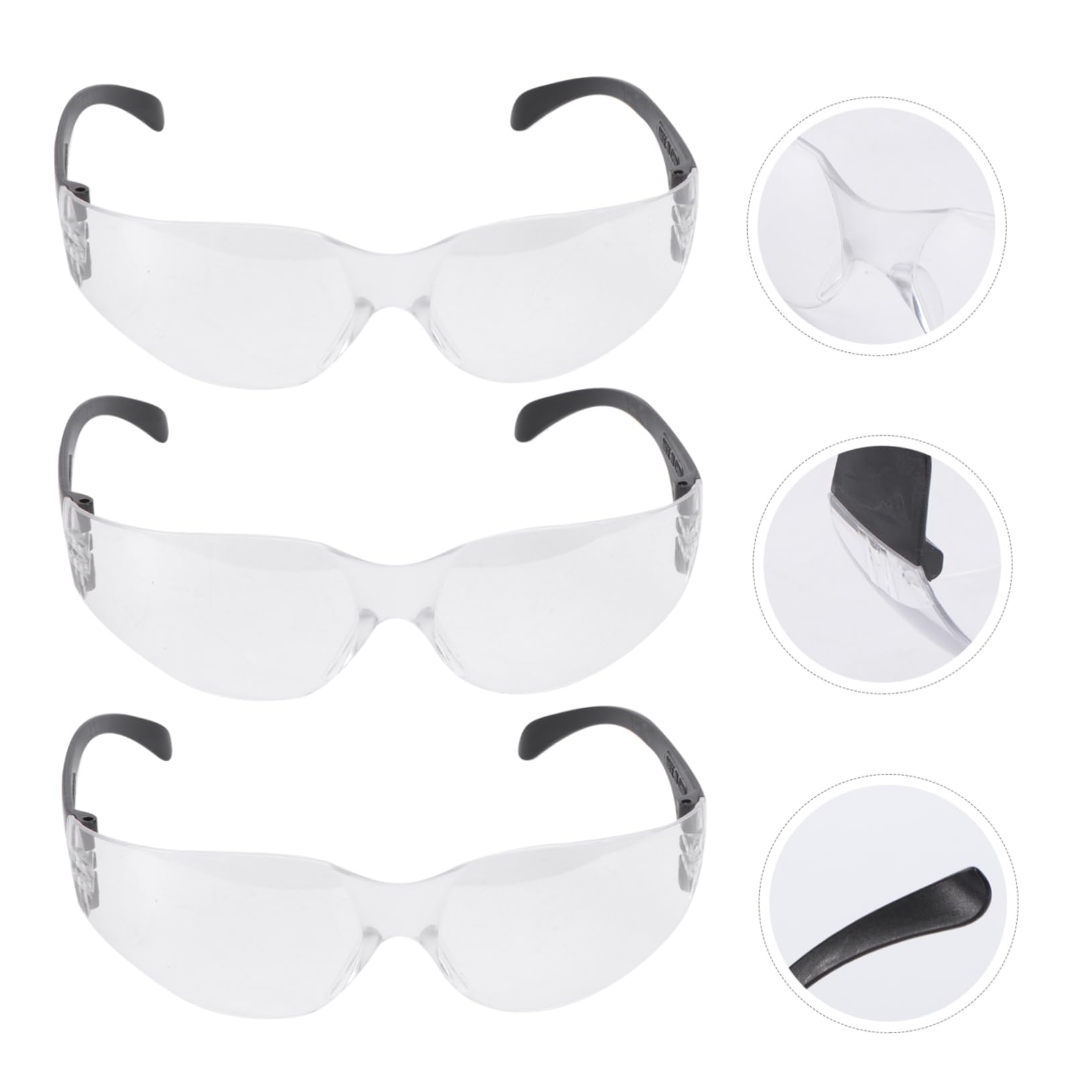 balacoo 3 Pairs Sandproof Motorcycle Glasses Uv Protective Riding Eyewear for Men Women Cycling Glasses Outdoor Sports Eyeglasses