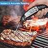 Criacr Food Thermometer Battery Included Digital Instant Read Meat Thermometer Foldable Long Probe Food Cooking Thermometer with °F/°C, Auto On/Off Cooking Thermometer for BBQ, Milk, Water, Jam-Black - Image 3