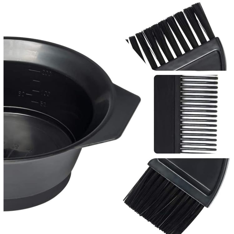 Professional Hair Dye Kit: 4-Piece Salon Tools with Bowl & Brushes