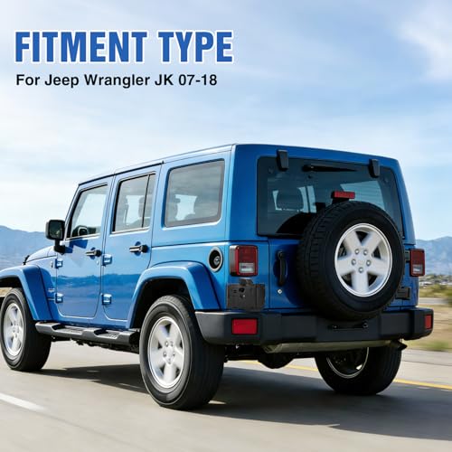 Image of Nilight Rear License Plate Holder with Light for 2007-2018 Jeep Wrangler JK JKU Sahara Rubicon X Sport & Unlimited,Plastic License Plate Mounting Black