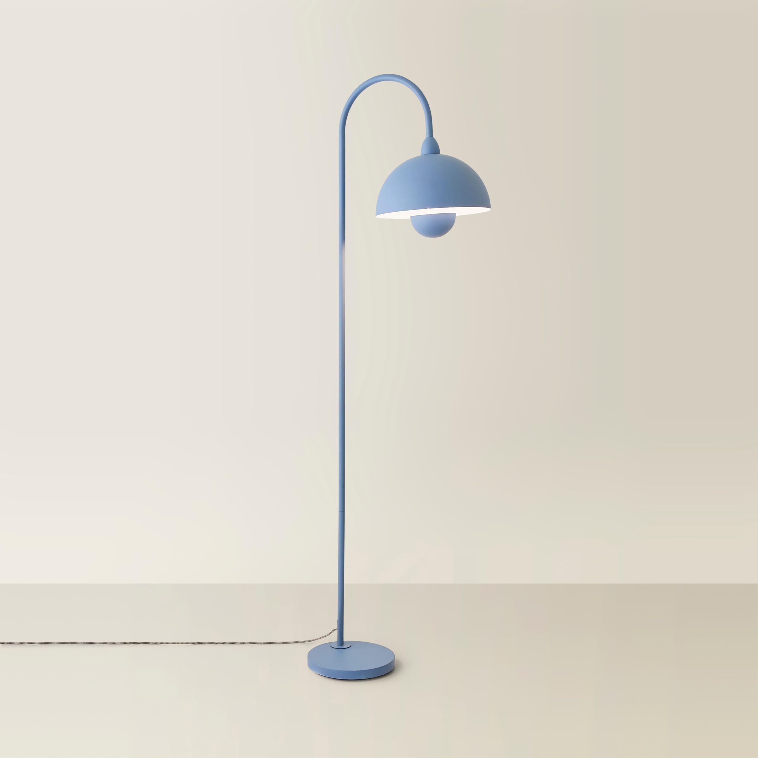 ValueLights | Tilly Pastel Sky Blue Arched Dome Shade Metal Floor Lamp | Floor Lamps, Home Décor & Improvement Essential