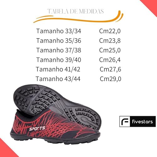 Sapatilha Nautica Unissex Neoprene Esportes Aquaticos Cor:Vermelho;Tamanho:39/40;Gênero:Masculino