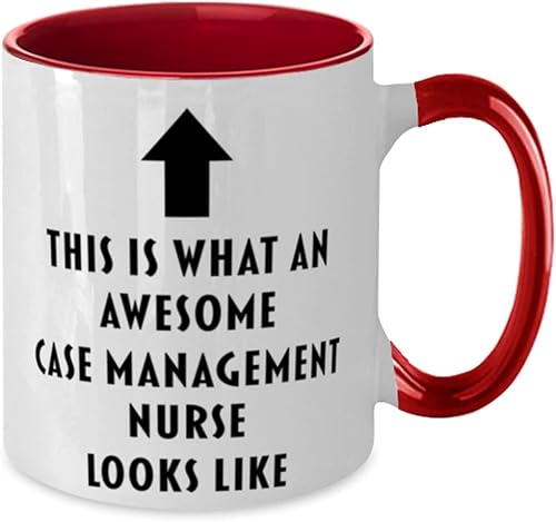 Miniatura 2 de This is What an Awesome Case Management Nurse, Divertido, Barato, Inapropiado, para, Rojo de dos tonos, Enfermera Taza de café de gestión de casos