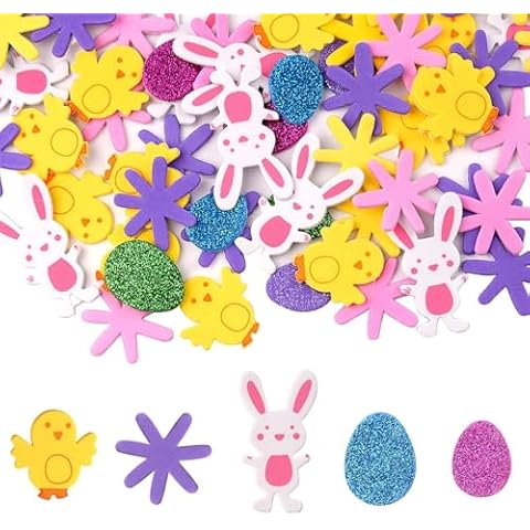 Couduan 100PCS Easter Foam Stickers for Kids Cover