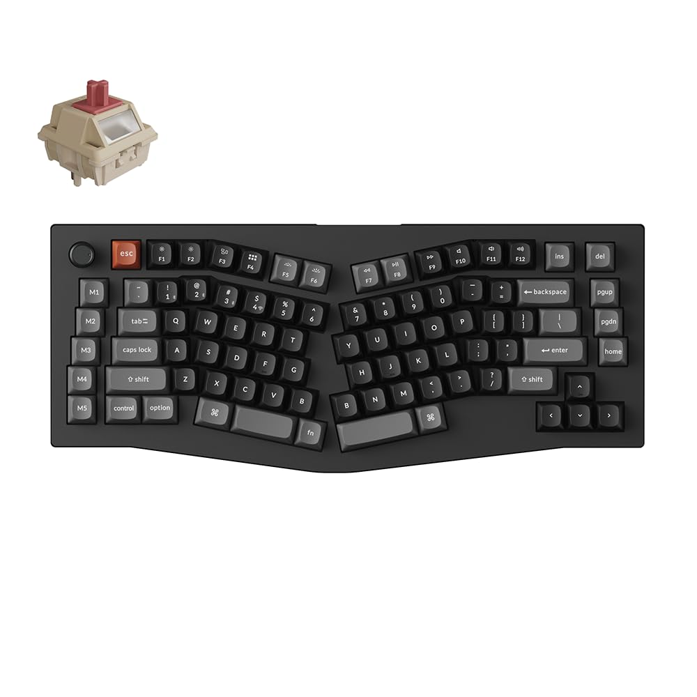 Keychron V10 Ultra 8K Wireless Mechanical Keyboard, 75% Alice Ergonomic Layout, 8000Hz 2.4GHz/Bluetooth 5.3/USB-C Wired, Hot-Swappable ZMK Custom Keyboard with Knob for Mac & Windows-image-40