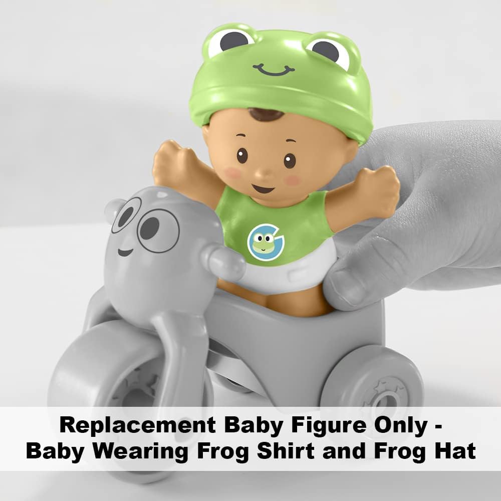 Replacement Baby Figure ~ Baby Wearing Frog Shirt and Frog Hat for Fisher-Price Little People Bundle 'n Play Playset - GKY42