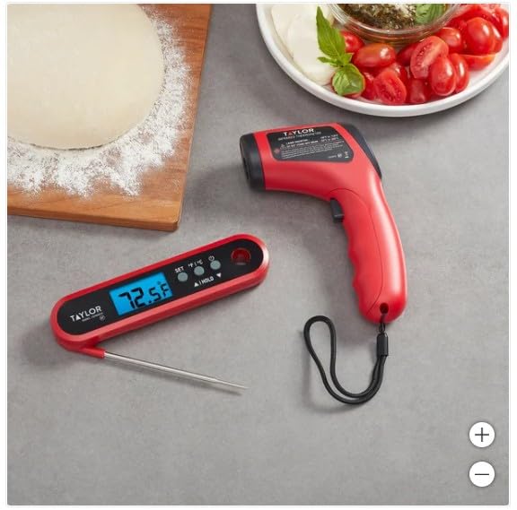 Digital Thermometer Bundle, Laser Infrared Surface & Instant Read, IPX7 Waterproof, Wide Temperature Range -58°F to 716°F‼️light dirt‼️
