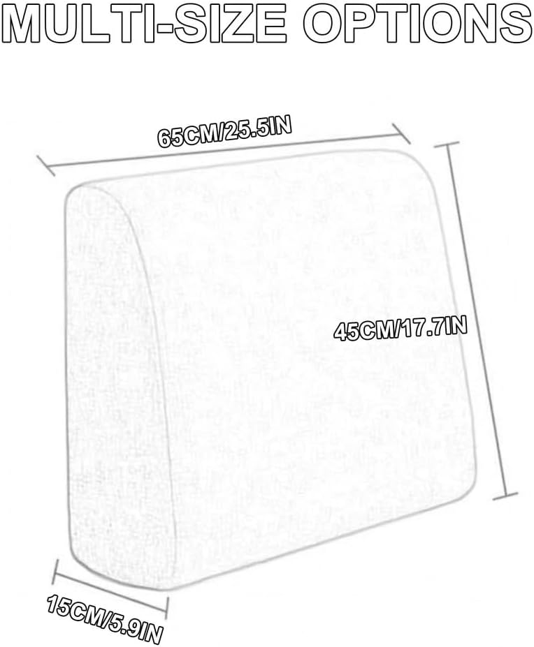 ピンク,65x45x15cm,拭き取り可能なソファクッションウェッジリーディングピロー、単色、フルボルスター、位置サポートクッション