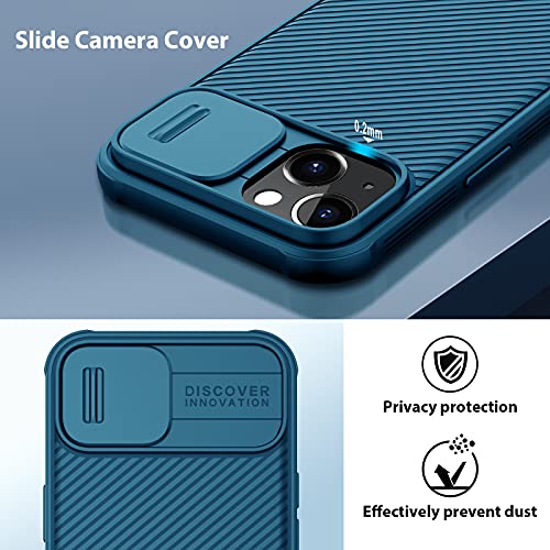 Image of Nillkin Case for Apple iPhone 13 (6.1 inch Inch) CamShield Pro Camera Slider Double Layered Protection TPU + PC Blue Color