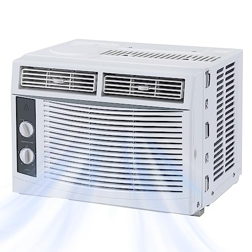 GarveeLife Window Air Conditioner, 5,000 BTU Fast cooling up to 150 Sq. Ft. Teperature Ajdustment, 2 in 1 Modes, Suitable for Small Bedroom, Living Ro