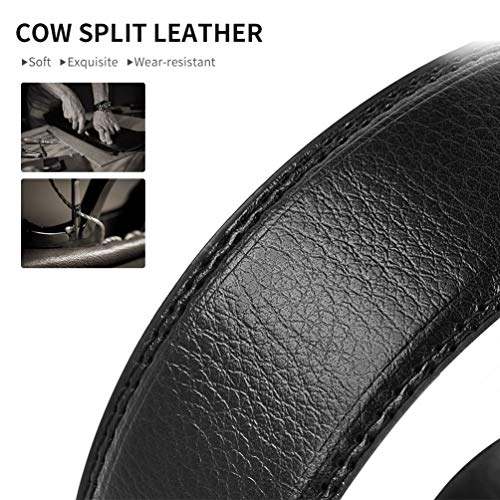 OOPOR Mens Belts Leather Ratchet Belt - Men's Automatic Buckle Adjustable Casual Dress Belt for Men Jeans Suits Work Gift 125cm: Directly Suitable for Waist Size 39"-46" inch Trim to Fit 28"-38" - Image 5