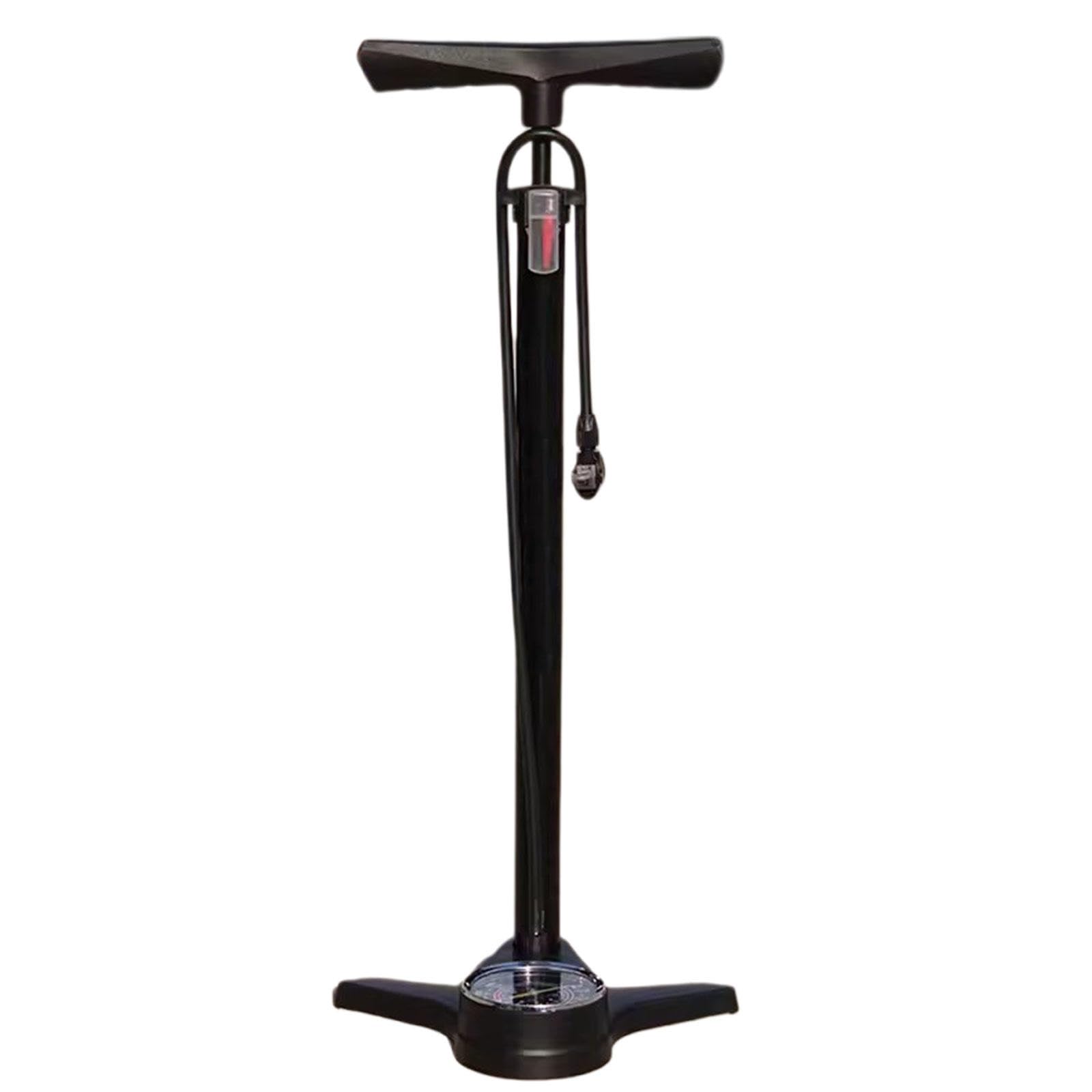 Fahrradpumpe mit Manometer - Tragbare Fahrradpumpe - 12 BAR/180 PSI Fahrradluftpumpe Passend für Presta- und Schrader-Ventile Fahrradreifenpumpe für Alle Fahrräder und Sportbälle, Schwarz