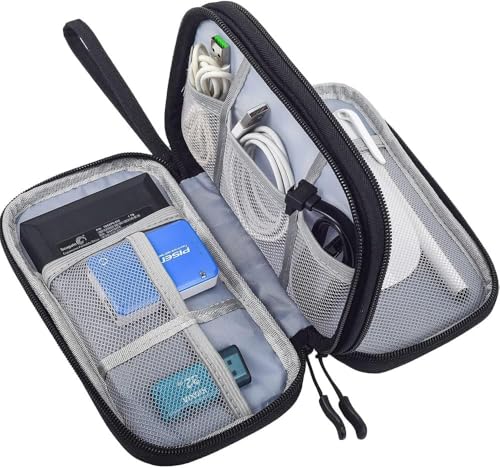 Image of Portable Storage Organizer for USB Cable, Earphone, Power Bank,Charger, Hard Disk & Digital Gadgets, with Mesh Pockets Size Inside's Material and Color May Vary JDGP-5