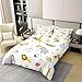 Kids Safari Animal 100% Cotton Duvet Cover Full Size, Nursery Baby Boy Cartoon Lion Jungle Bedding Set Woodland Forest Wildlife Comforter Cover for Kids Boys Girls Kawaii Flamingo Bedspread Cover