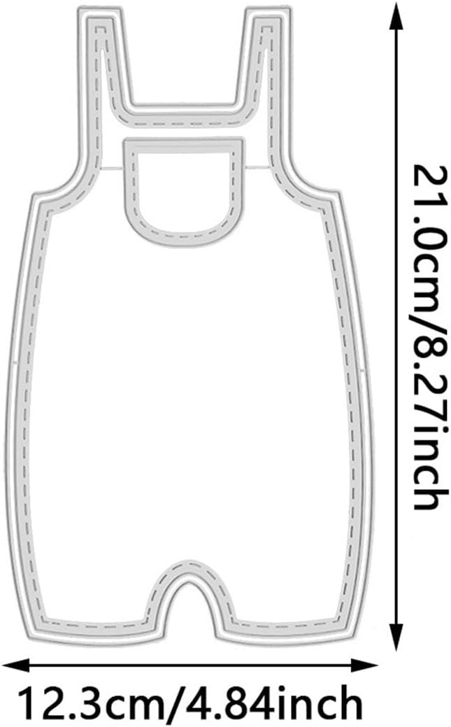 Baby Clothes Dress Metal Die Cuts, Cutting Dies for Card Making Clearance, Embossing Dies for Scrapbooking, DIY Album Paper Cards Decoration (Overalls)