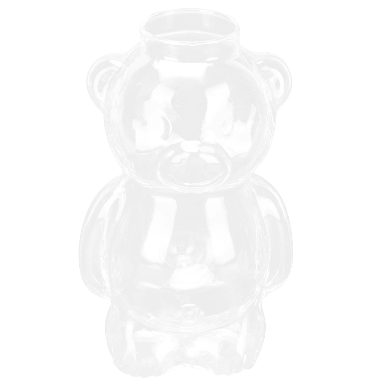 Cabilock Lovely Bear Cocktail Glass Cup Transparent Bear Shaped Creative Glass Juice Cute Drinking Drinkware for Home Bar