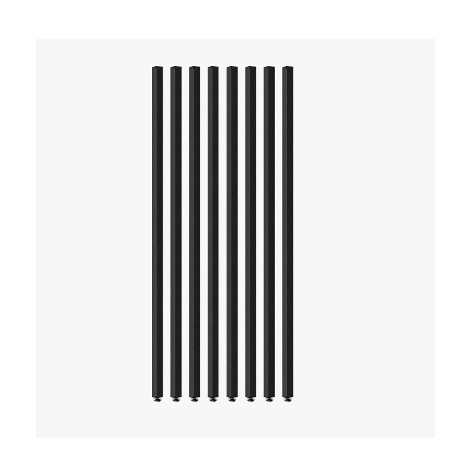 Floor to Ceiling Wall Post Partitions Screens， Modern Room Divider 6-Pack With Adjustable Foot Aluminum Slat Height 100-240cm(8 Root,105cm/41.3in/3.44ft)