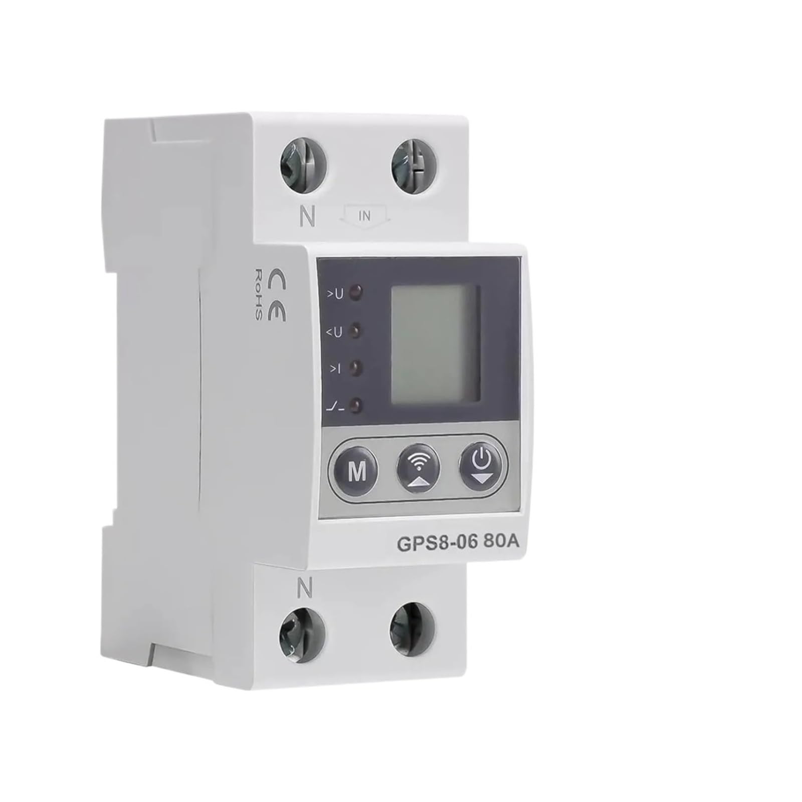 Interrupteur de mesure kWh et protecteur de tension 220V 32A pour tableau