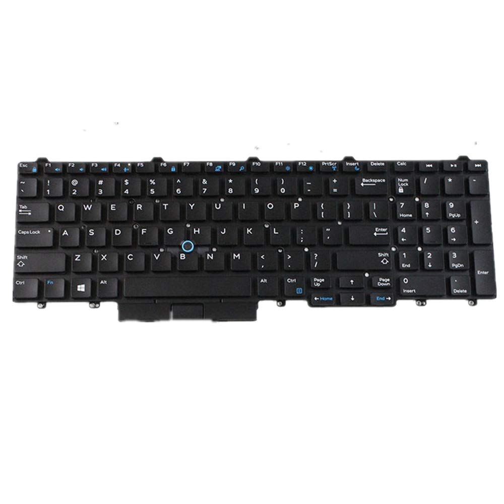 Clavier Dell Latitude E5570 noir version US de remplacement pour ordinateur portable