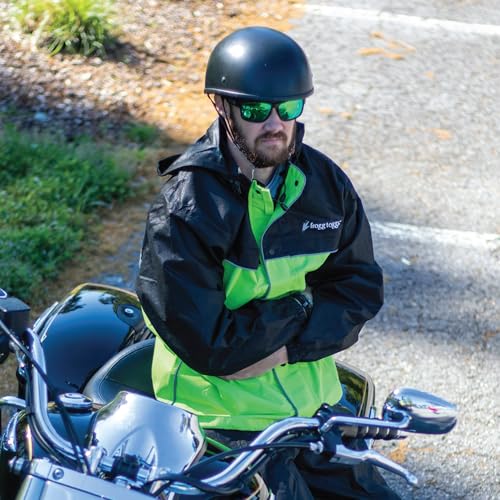 Image of FROGG TOGGS Men's Road Toad Reflective Waterproof Adjustable Rain Jacket | Elastic cuffs, sealed seams, adjustable hood, storm flap