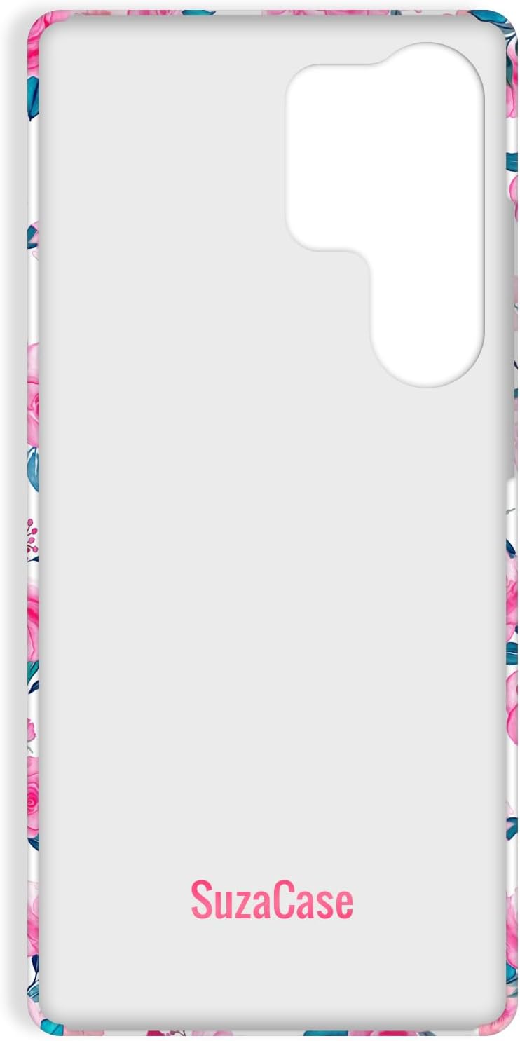 for Samsung Galaxy S25 Ultra 5G, S25 Ultra Case - Rose Floral Pattern Pink Design Printed Cute, Sleek Hardshell Protective Phone Case/Cover for Samsung S25 Ultra - Image 8