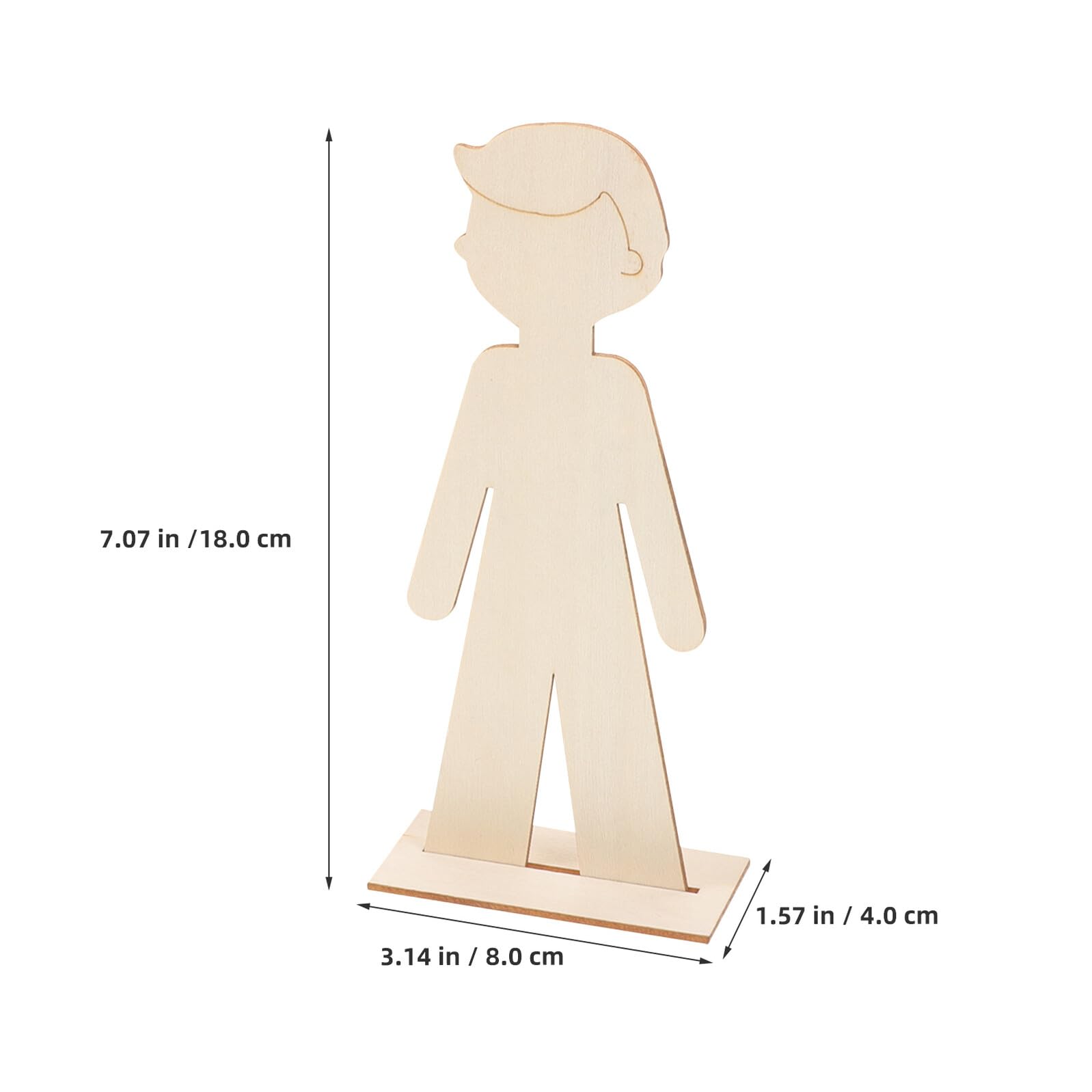 HOMSFOU 40 Unidades Figuras de Madera sin Terminar Recortes de Madera Forma para Manualidades para Pintar Decoración DIY para Fiestas y Suministros Escolares