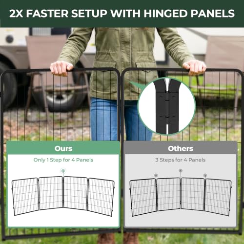 Image of FXW Instant Dog Playpen, RV Camping, Outdoor & Yard, 40 inch H, 16 Panels