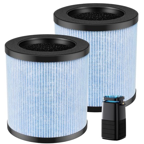 Image of OFFICIAL MJ002H Replacement Filter Compatible with POMORON MJ002H Air Puri-fier, H13 True Hepa Filter, Activated Carbon, Multi-Layer Filter, Compare Part MJ002H-RF, 2 Pack