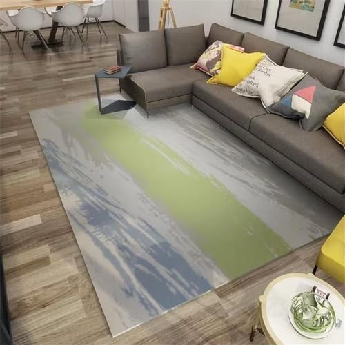 Vorzimmer Teppich Rutschfester Salonteppich Mit Breiten Verschwommenen Graffiti-Streifen Gleitschutz...
