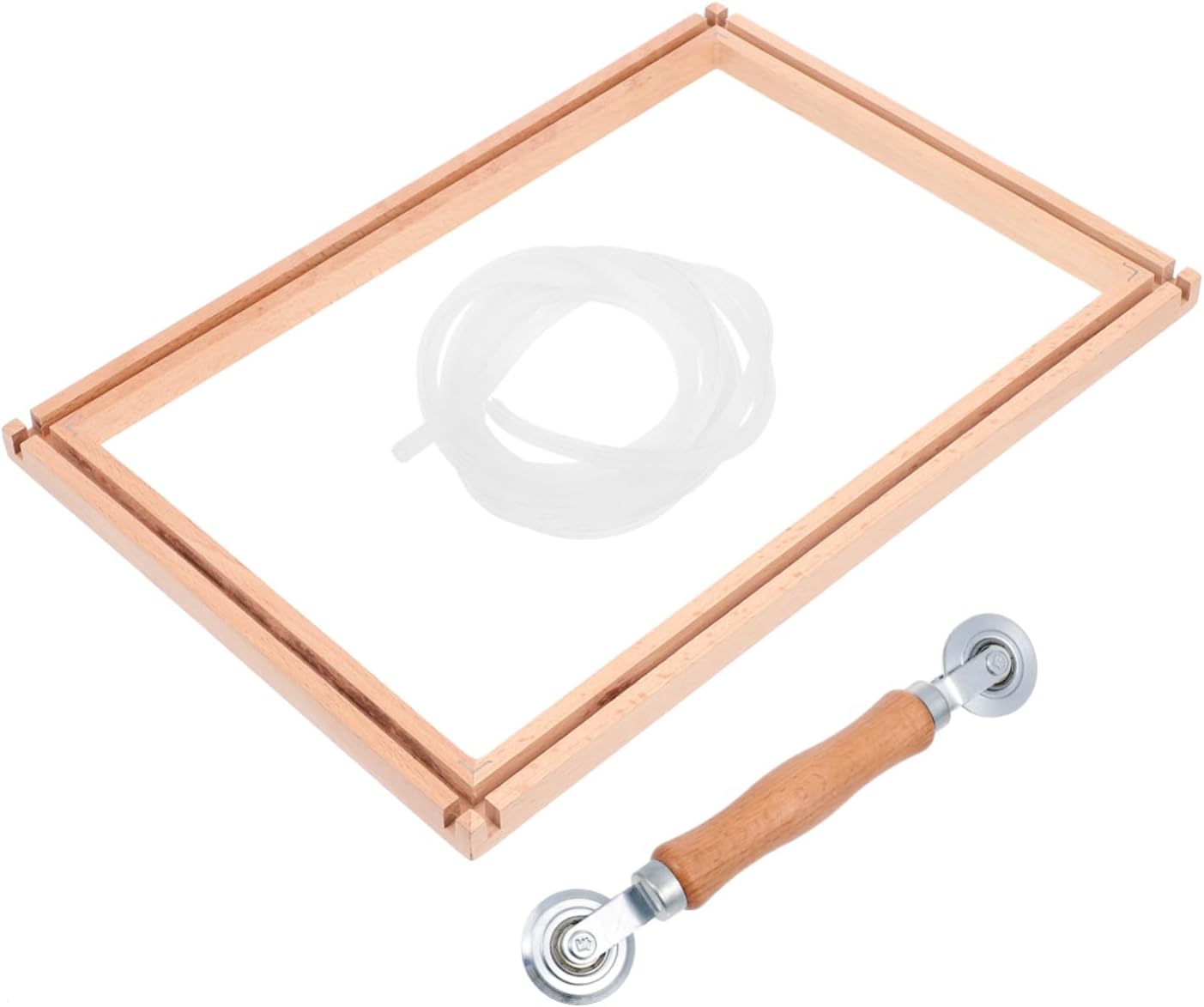 HEALSOPTHY Multi-Functional Needlework Frame Scroll Cross Stitch Tool for Embroidery and Crochet Durable Beech Wood Easy Installation for Craft Enthusiasts