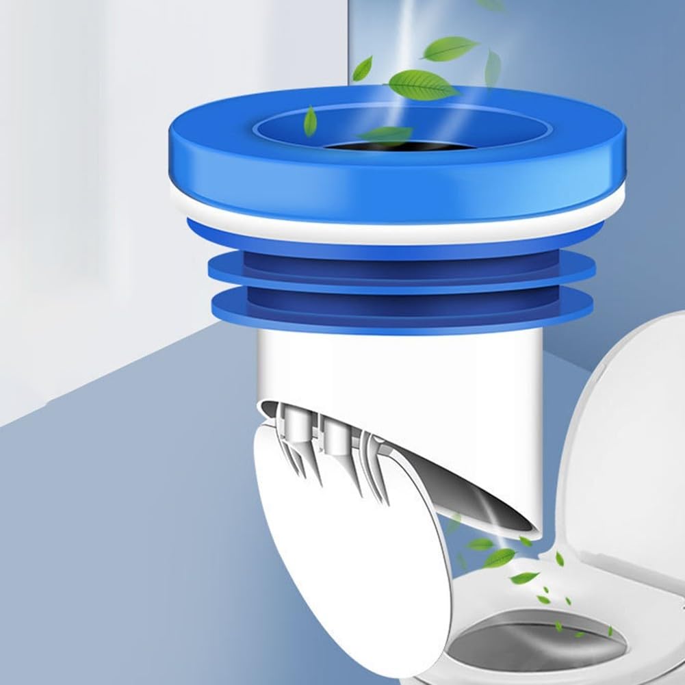 WC-Flansch-Dichtring mit Rückschlagventil, Anti-Rückfluss, auslaufsichere WC-Dichtung für Badezimmer 100–110 PVC-Rohr, zuverlässig und langlebig (schwarz)