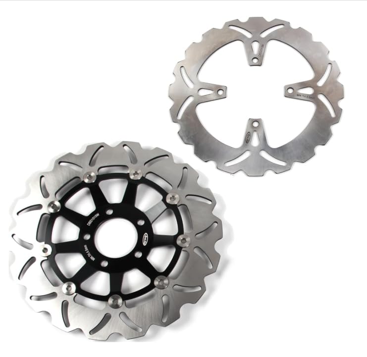 Disques de frein avant arrière pour Suzuki GS500E finition noire haute résistance