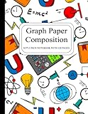  Graph Paper Composition Notebook: Grid Paper Notebook  School or Artists Workbook  Medium Quad (5x5 Quad Ruled)