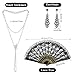 Nydotd 1920s Great Gatsby Accessories Set for Women Flapper Accessories Fashion Roaring 20s Costume Feather Headband Gloves Pearl Necklace Lace Fan