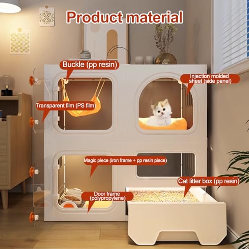 Cages d'intérieur pour chats : la solution anti-odeur avec bac intégré - 3