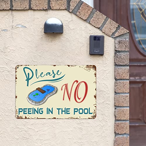 Señal de Reglas para Piscina 12x8" Metal 4 Piezas miniatura 3