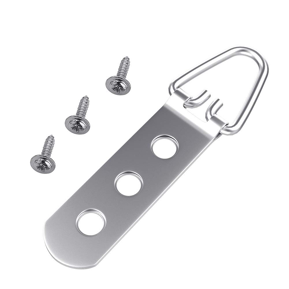 Heavy Duty Large Strap Hanger 3 Hole D-Ring Hanger with Screws for Hanging Clock Paintings Artwork Picture Frame Hook Photos-30 Pack (B07M6ZDMQH) Amazon Price History, Amazon Price Tracker