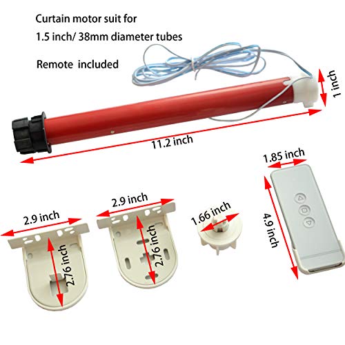 Morningrising 12V DIY Electric Roller Blind/Shade Tubular 25mm Motor Kit & Remote Controller - Thumbnail 2