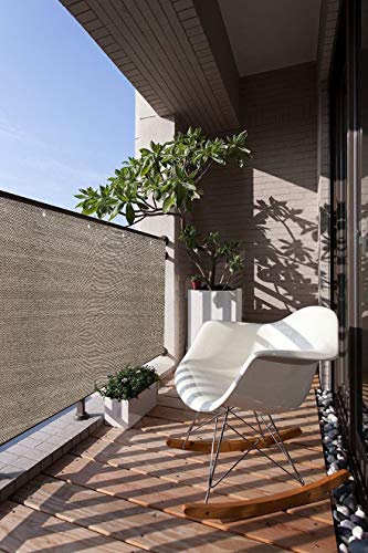 Alion Home Elegant Privacy Screen for Backyard Fence, Pool, Deck, Patio, Balcony and Outdoor Paneling - Include Zip Ties (8 x 4 FT, Walnut) - Thumbnail 3
