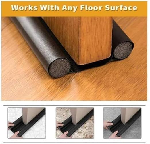 BOSCO 39-Inch Weather Stripping Door Seal Strip – PVC Under Door Draft Stopper & Gap Filler | Soundproof, Dustproof & Energy Saving Door Bottom Sealing Guard – Brown, Pack of 1 1
