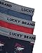 Lucky Brand Mens Boxer Briefs - 3 Pack Soft Cotton Boxers for Men with Functional Fly - Stretch Mens Underwear Boxer Briefs, Size Medium, Earth Red/Indigo/Vintage Indigo