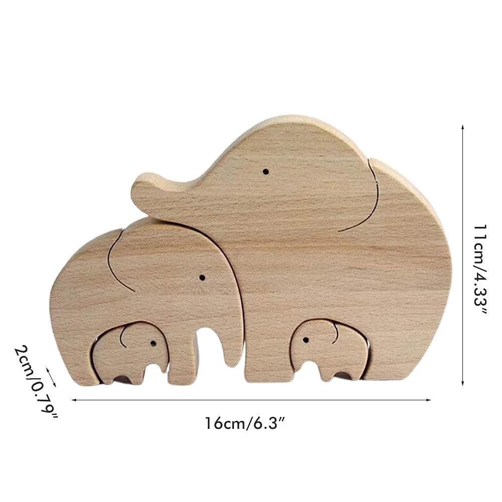 Houten urnen : Houten urn olifant 20 cm slurf beneden