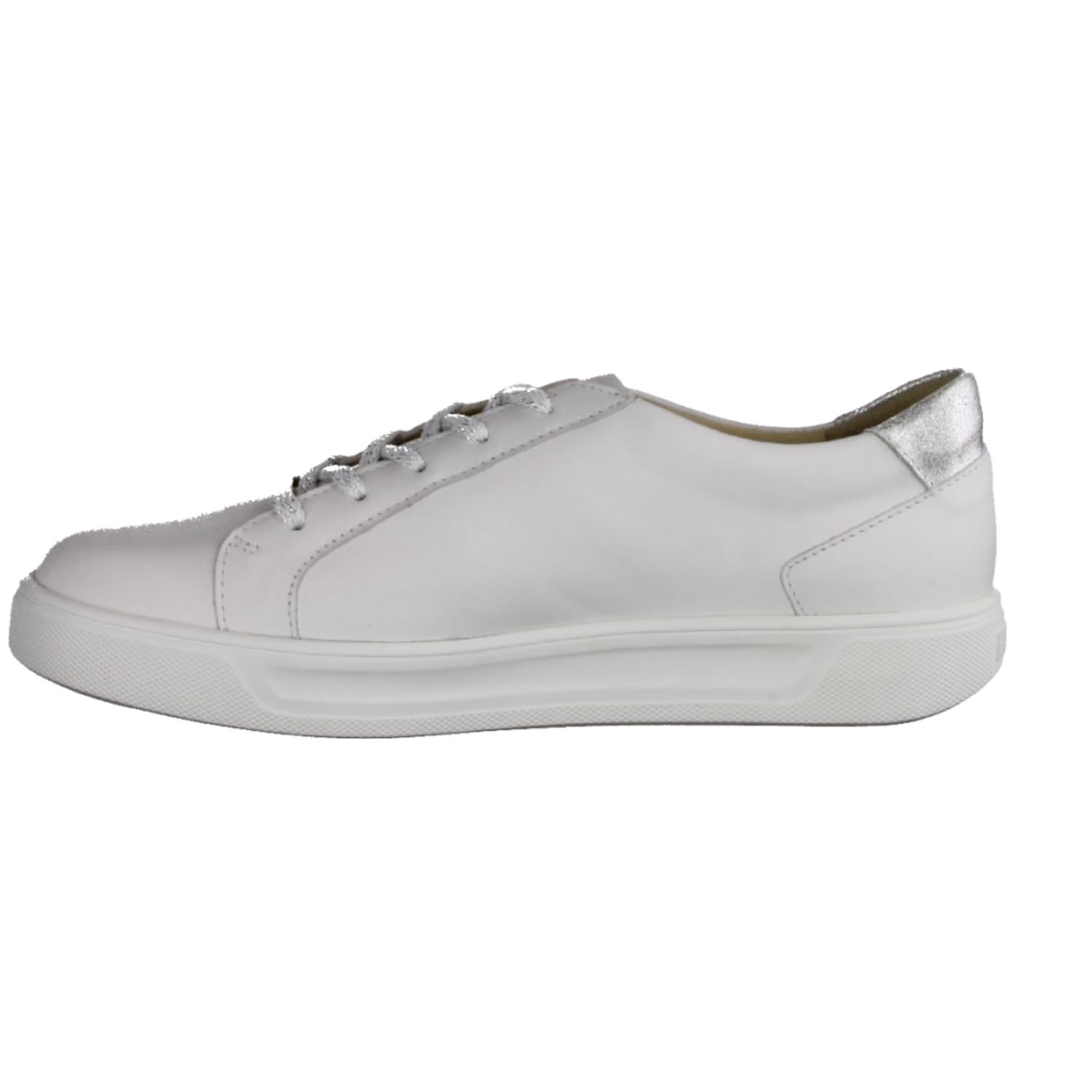 Finn Comfort Halbschuh Malita 2793-903094, Glattleder, Weiß mit silbernen Details, Fußbettung zum Wechseln Weiß