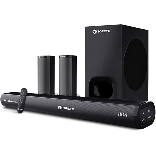 Toreto Harmony Boom 550W Dolby Digital Audio Soundbar 51 Ch