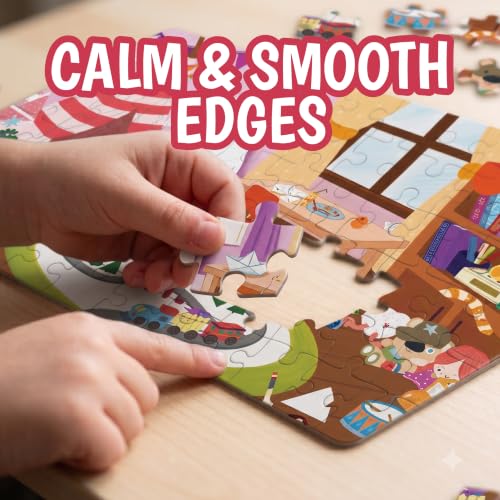 Image of The Curious Bees - Seek & Spot Puzzle & Game - Playroom Puzzle | 60 Pieces + 10 Seek Cards | Gifts for Boys and Girls Ages 4-8 | BIS Approved | Made in India
