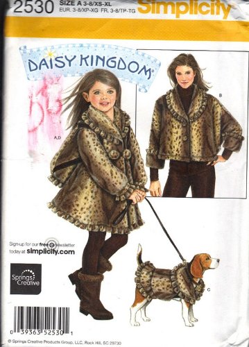 Manteau fille Simplicity 2530 patron de couture pour l'école et l'hiver