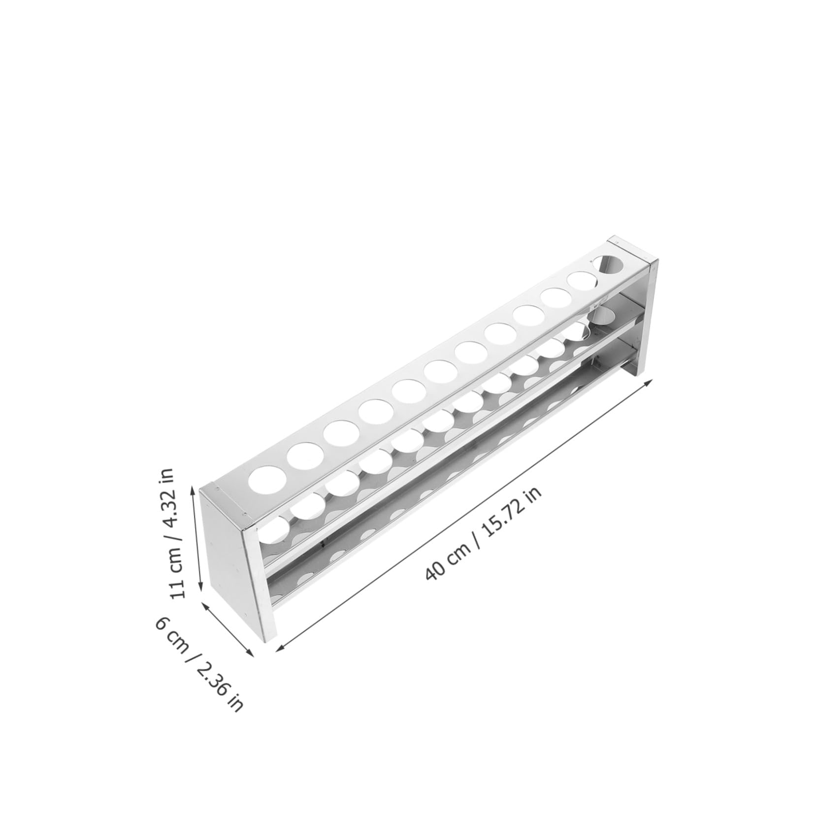 FRCOLOR Gradilla para Tubos de Ensayo de Experimentos Soporte Duradero para Tubos de Ensayo de Laboratorio Fabricada Acero Inoxidable para Pruebas Científicas