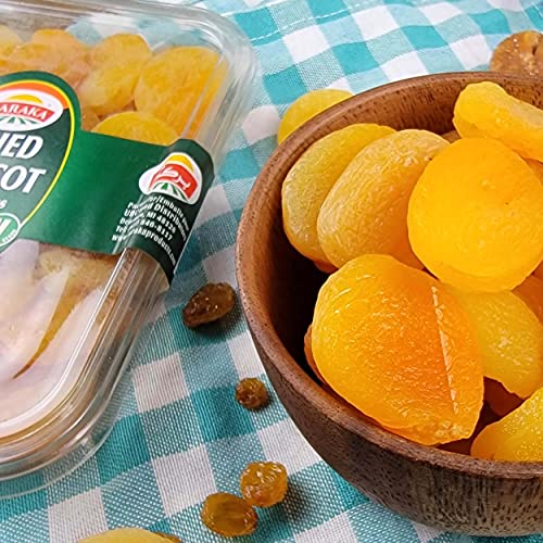 Baraka Dried Apricot No Sugar Added All Natural Fat-Free Healthy Fiber-Rich Vegan Turkish Apricot Snack | Soft & Chewy Dried Fruit for Pie Fillings, Tea, Trail Mix, Snacking (7 oz)